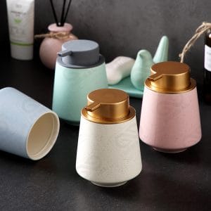 Ceramic Dispenser bottle: After Sun Gel,Body Lotion,Shower Gel,Shampoo,Conditioner