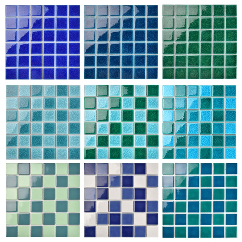 Ceramic Ice Crack Mosaic Swiming Pool Tiles (12)