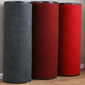 Commercial Floor Mat Double Stripes Carpet PVC Non-Slip Hotel Staircase Office Corridor Carpet