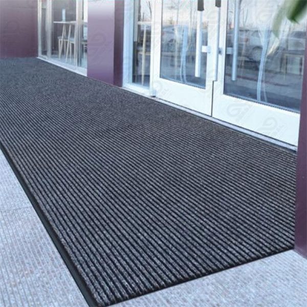Commercial Floor Mat Double Stripes Carpet PVC Non-Slip Hotel Staircase Office Corridor Carpet