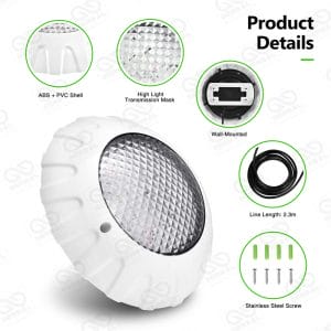 DERBAL IP68 Colorful RGB Underwater Atmosphere Light for Swimming Pools