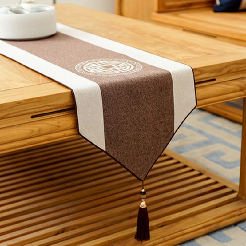 DERBAL's Table Flag Tea Flag Cotton Linen Classical Table Mats-23