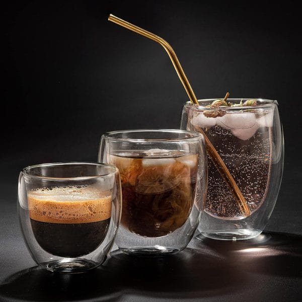 Double Wall Glass Cup Clear Mug Double Walled Coffee Mugs