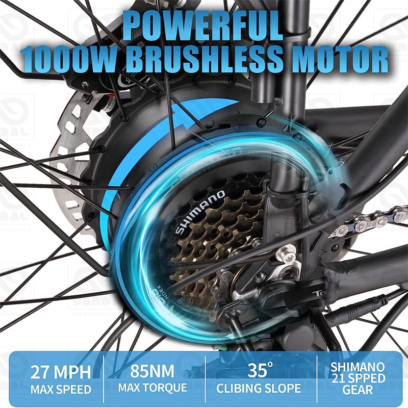KETELES K800 1000W Electric Bike for Man Electric Beach Snow Bicycle Hydraulic Disc Brake Electric City (8)