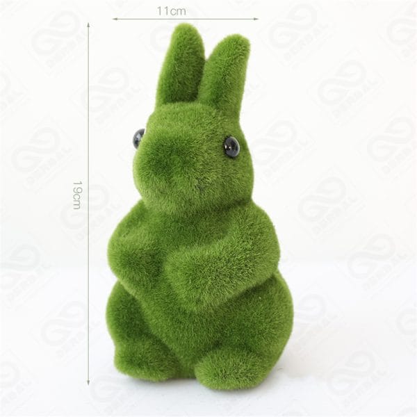 Artificial Moss Green Rabbit Bunny Shape Landscape Decorative-Resort Supply