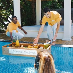 Floating Swimming Pool Tray PE Rattan Tray For Hotel Deluxe