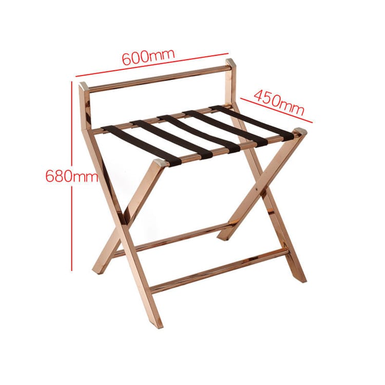 luxury Hotel Stainless Steel Luggage Rack for Hotel Supplies