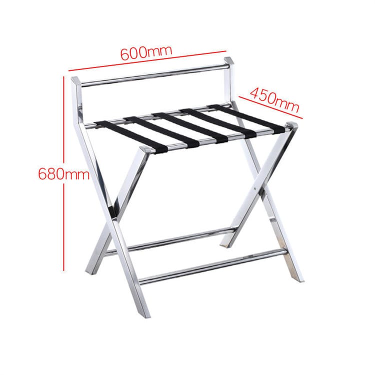 luxury Hotel Stainless Steel Luggage Rack for Hotel Supplies