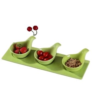 Ceramic Dipping Sauce Bowls Triangle Shape Porcelain Small Soy Sauce Serving Dishes