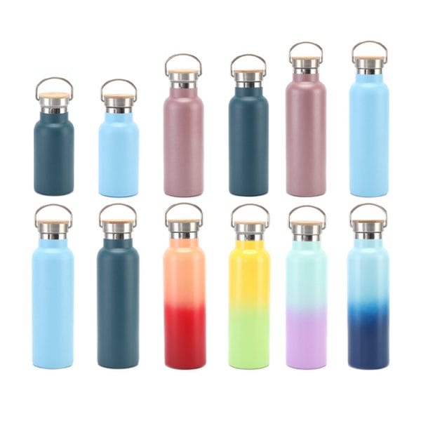 Vaccum Insulated Thermo Wide Mouth Sports Drink Bottle Flask Double Wall Stainless Steel Water Bottles