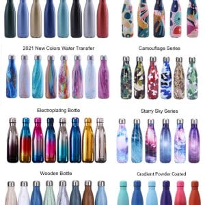 17oz 500ml Bulk Hot And Cold Vacuum Insulated Leak Proof Wide Mouth Sus 304 Stainless Steel Water Bottle