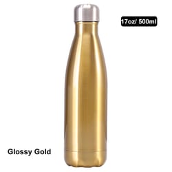 17oz 500ml Bulk Hot And Cold Vacuum Insulated Leak Proof Wide Mouth Sus 304 Stainless Steel Water Bottle
