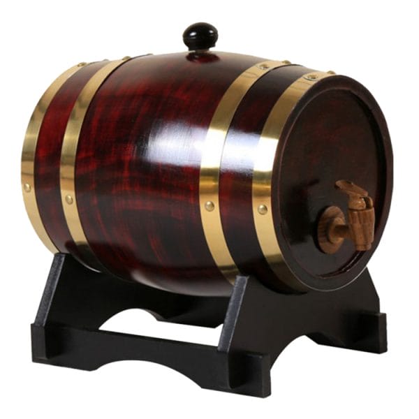 Wholesale Custom 3/5/10L oak wooden wine barrels for beer whiskey and red wine packaging storage keg
