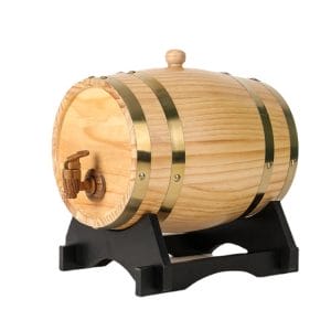 Wholesale Custom 3/5/10L oak wooden wine barrels for beer whiskey and red wine packaging storage keg