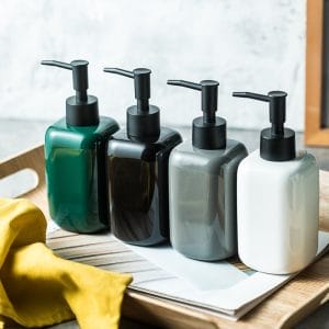 Bathroom Soap Dispenser Ceramic Shower Pump Bottle 300ML Luxury Shampoo procelain Foam Dispenser Bottle