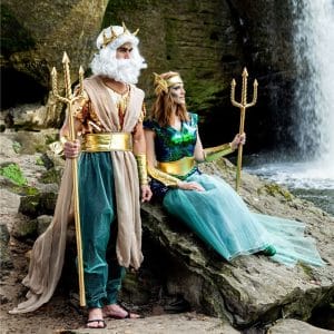 Halloween New Couple Sea King Ancient Egyptian Cleopatra Pharaoh Costume Queen Performance Costume