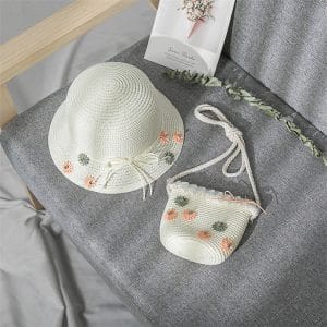 Kids Travel Sun Hat Set with Handbag For Islands Beach Resorts Travel