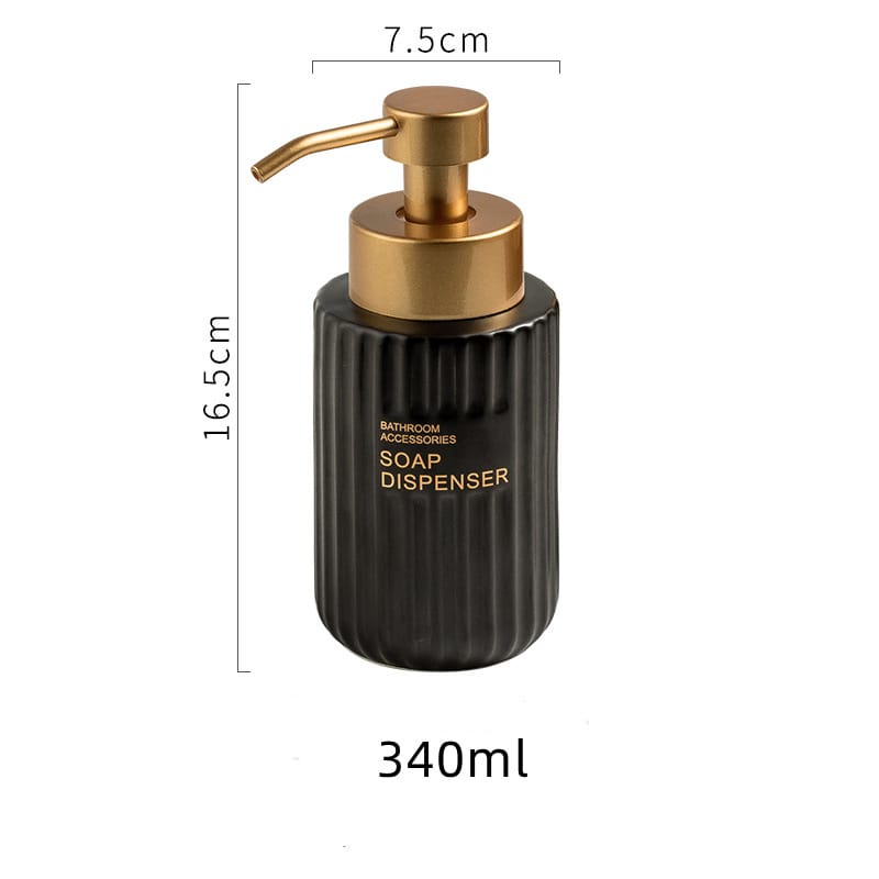 Luxury Hotel Bathroom Dispenser - 360ml Custom Ceramic Bottle for Shampoo and Shower Gel