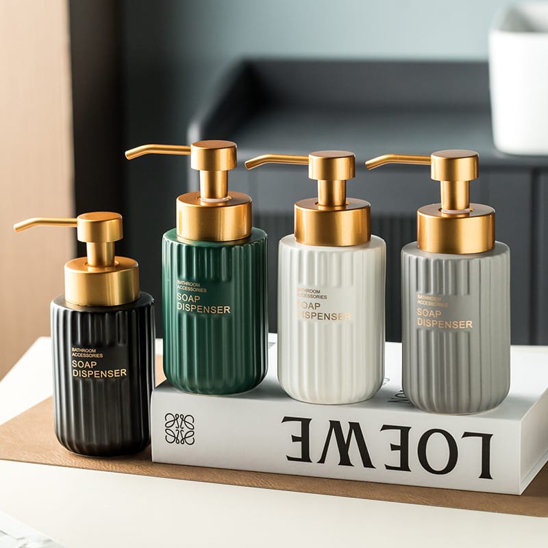 Luxury Hotel Bathroom Dispenser - 360ml Custom Ceramic Bottle for Shampoo and Shower Gel