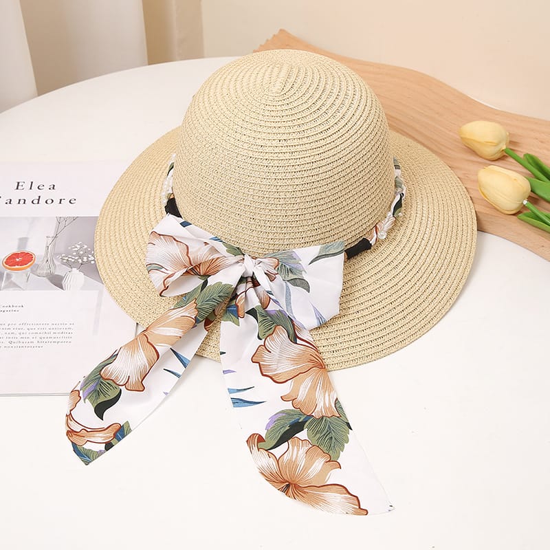 Straw Beach Summer Sun Hat Travel Cap