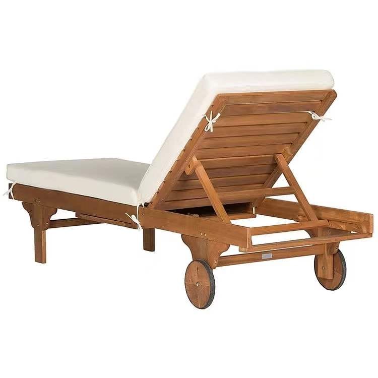 Wooden Resort Leisure Hotel Garden Swimming Pool Chair Patio Sun Lounger Sun Bed Beach Lounge Outdoor Chair
