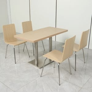 Stainless steel school Wood Canteen tables and chairs