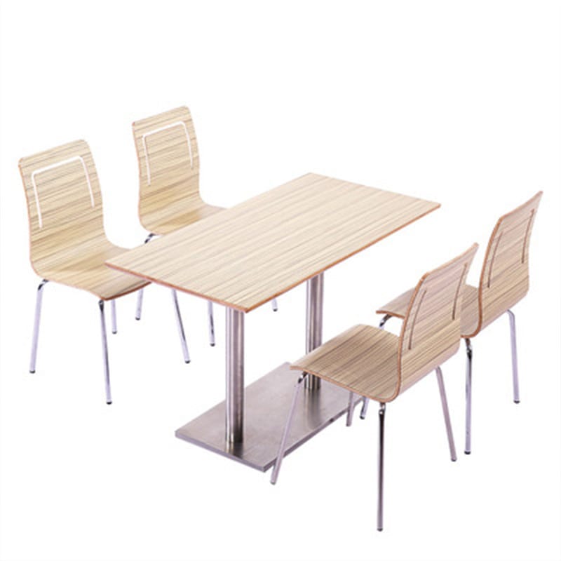 Stainless steel school Wood Canteen tables and chairs