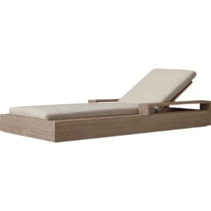 Outdoor Teak Wood Sun Bed Lounge – Unwind in Coastal Comfort