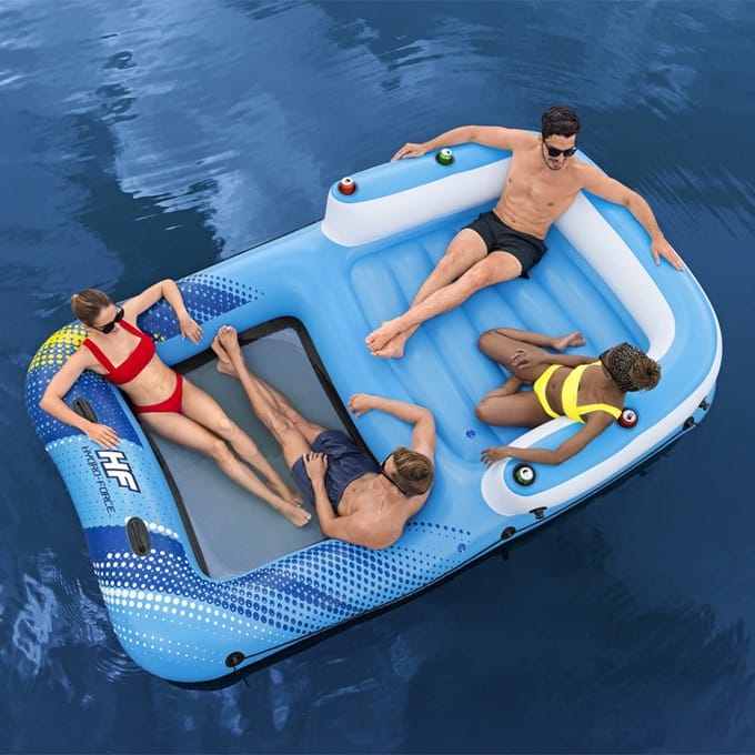 Double Backrest Floating Bed with Cover: Luxury Afloat
