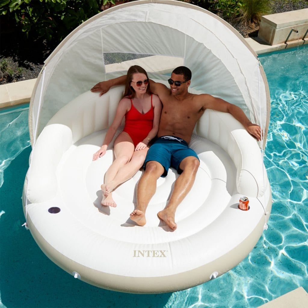 Double Backrest Floating Bed with Cover: Luxury Afloat