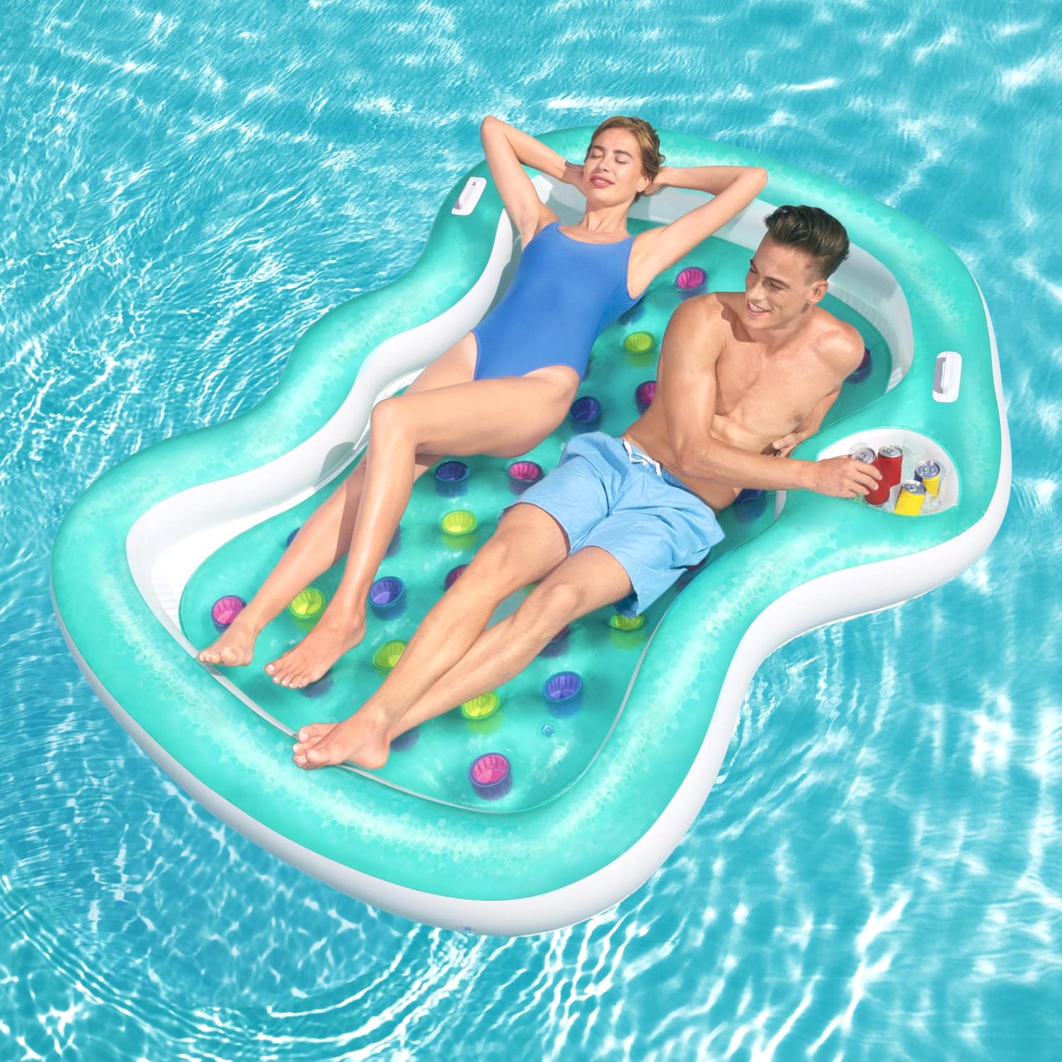 Double Backrest Floating Bed with Cover: Luxury Afloat