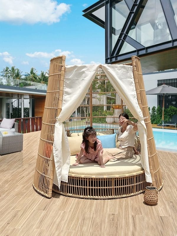 Beach Sun Lounger Hotel Outdoor Sofa Bed