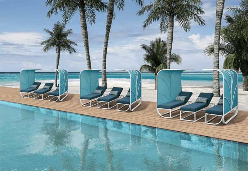 High Quality Beach Lounge Bali Series 3 in 1 Sunbed