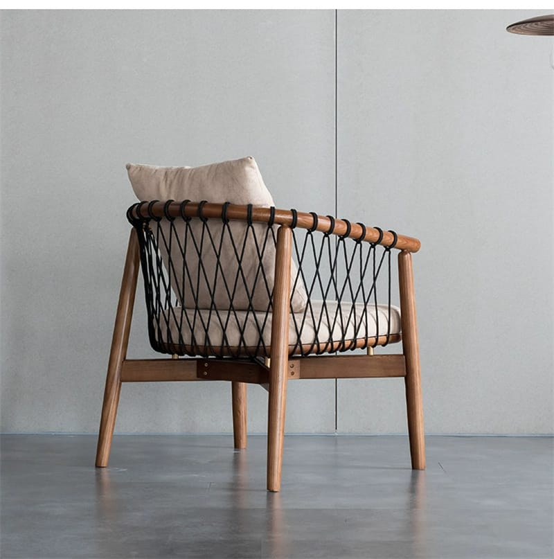 Woven Rope Chairs Wooden Dining Chairs