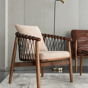 Woven Rope Chairs Wooden Dining Chairs