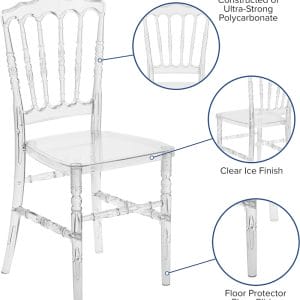 Crystal Ice Stacking Hotel Banquet Chairs Chiavari Chairs