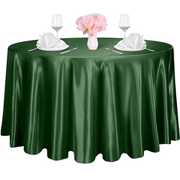 round satin tablecloths