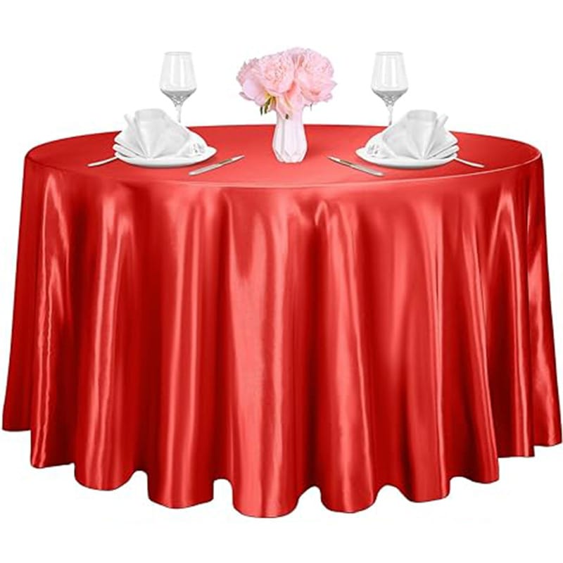round satin tablecloths