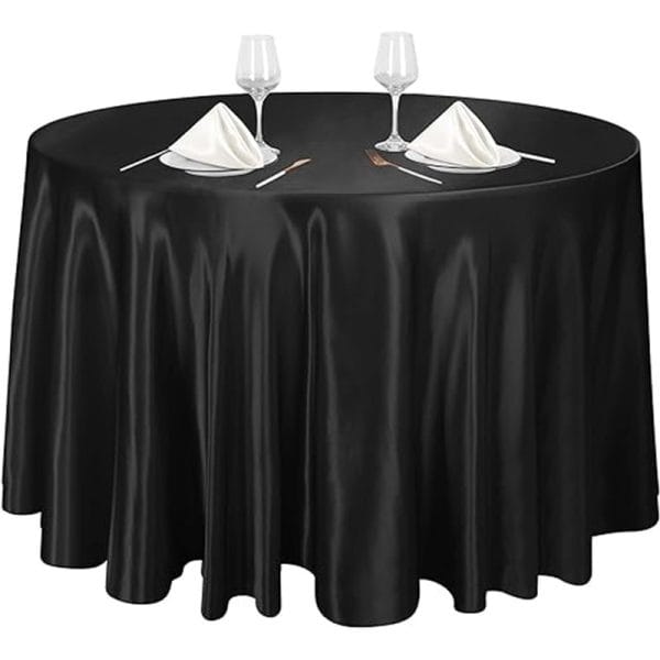 round satin tablecloths