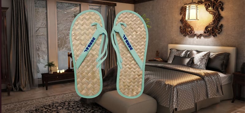 Luxury Raffaia flip Flop