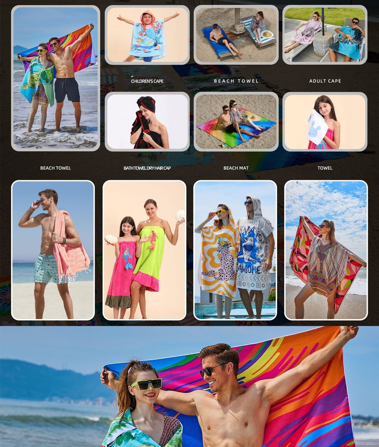 Top Surf Poncho Towels 