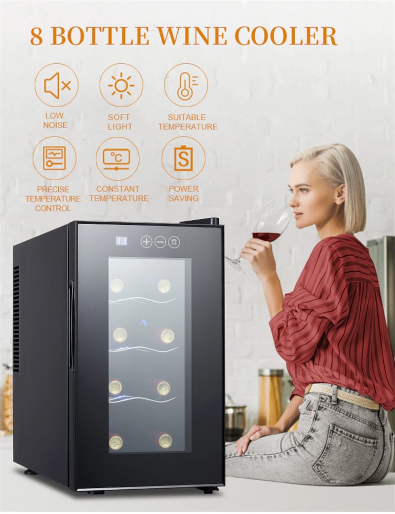 8 Bottle Thermoelectric Wine Cooler