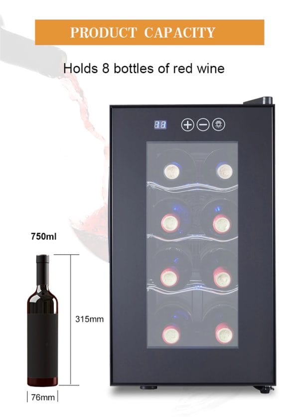 8 Bottle Thermoelectric Wine Cooler