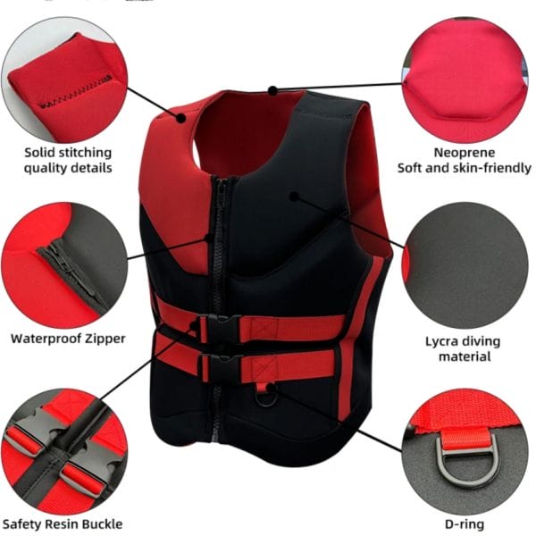 Water Sports Kayak Swimming Neoprene Foam Life Vest Jacket