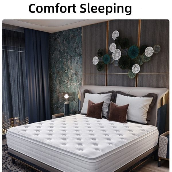 Luxury Latex Mattress with Silent Pocket Springs for Five-Star Comfort