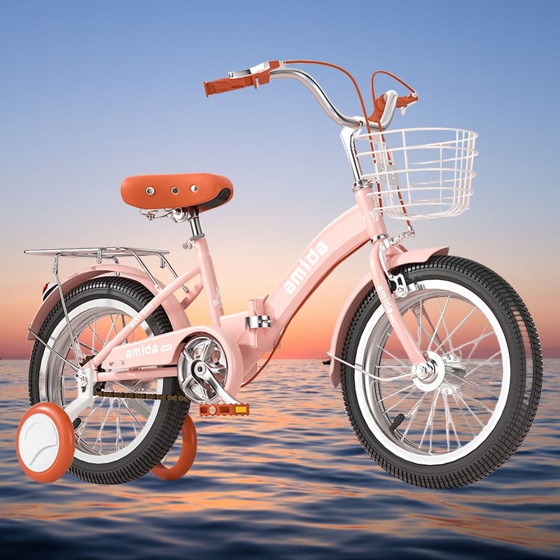 Pink Color Kids Bike with Learning Wheel