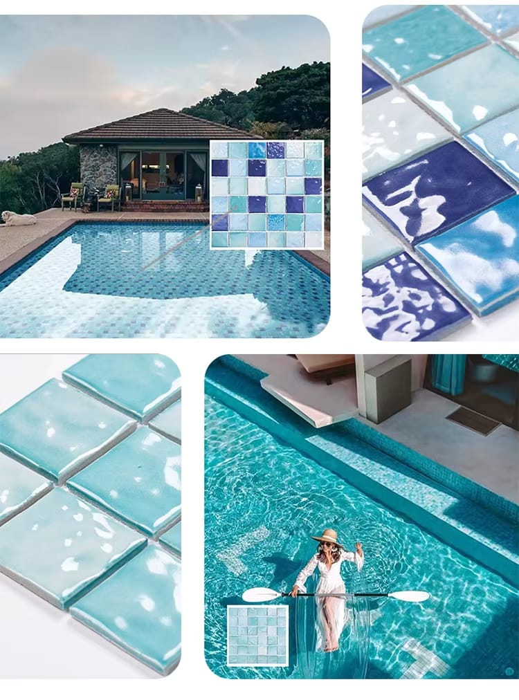 Mosaic tiles for Hotel swimming pool