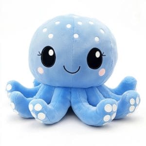 Interactive octopus plush toy with Velcro® suction cups, perfect for marine biology workshops at safari lodges or desert camps.