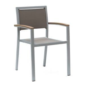 Quick-dry Aluminum Outdoor Stacking Chairs at Seychelles EcoParadise Resort pool