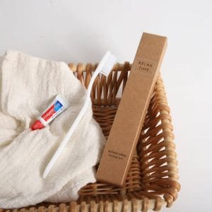 Culturally tailored Ramadan kits with miswak toothbrushes and magnetic sand anchors at Qatar Desert Nights Camp